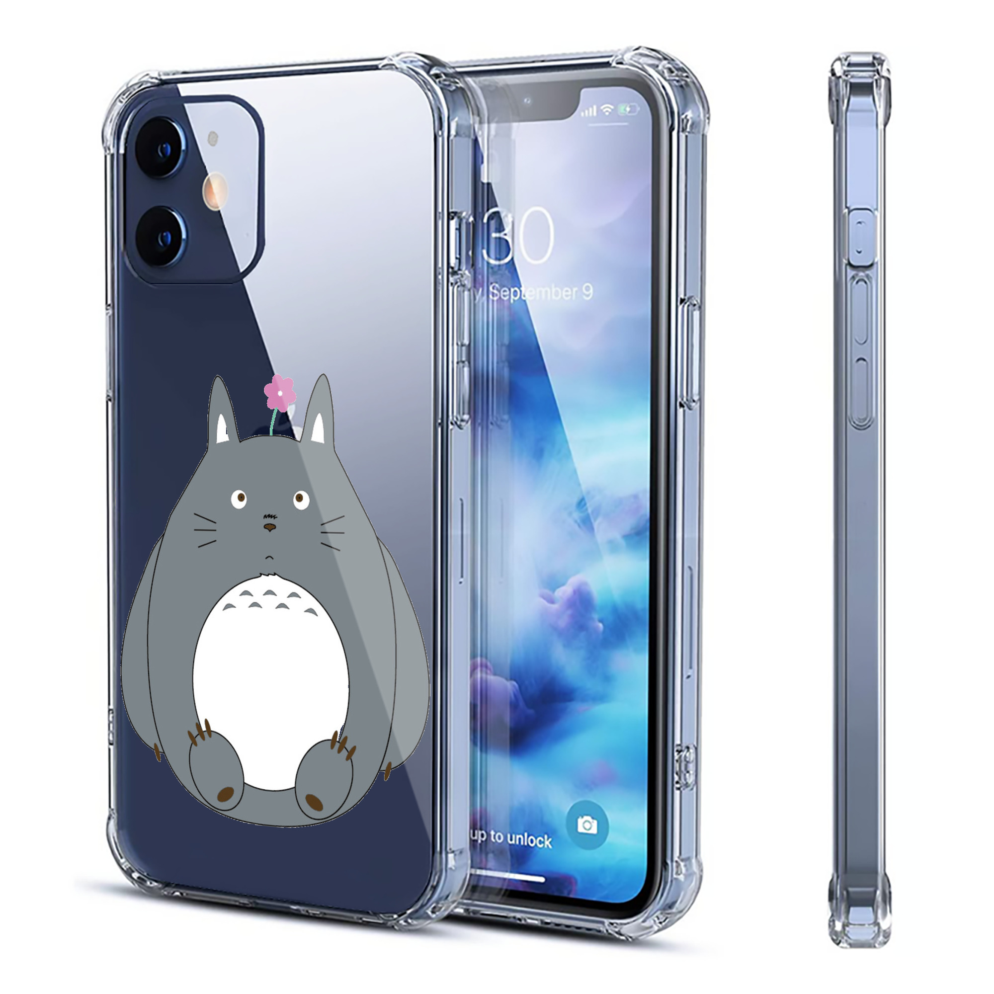 （画像用） となりのトトロ 草壁メイ 草壁サツキ My Neighbor Totoro Satsuki Kusakabe Mei Kusakabe 【iPhone 12シリーズ対応】透明スマホケース（クリアソフトケース）